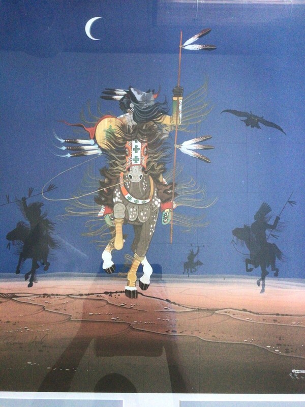 Rance Hood Signed “Coup Stick” Lithograph Ultra RARE American Indian Heritage gallery