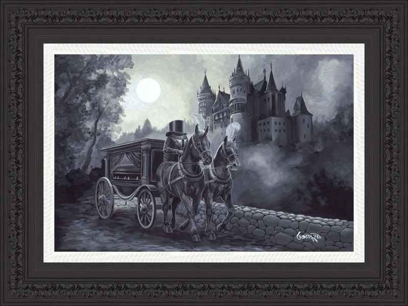 NEW Michael Godard Art «Haunted Rideshare» Embellished Giclée/Canvas signed COA