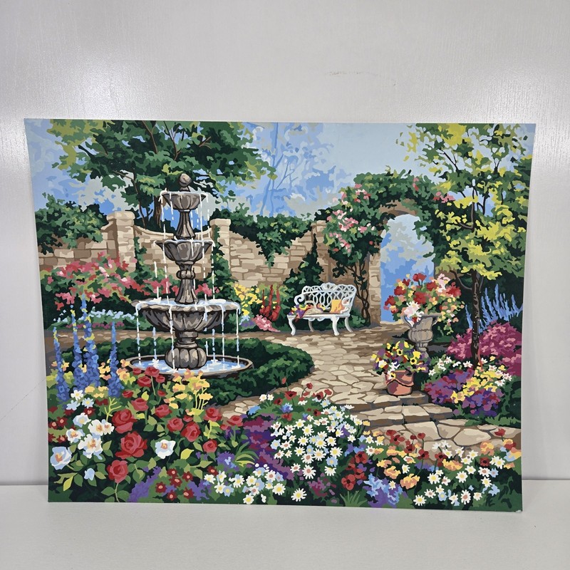 Garden Paradise Finished Acrylic Painting Paint By Number 20×16 Floral Paradise