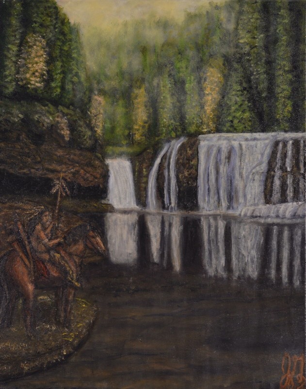 “Reflections” Oil On Canvas 16 X 20 JG Artist Painting American Indian Art