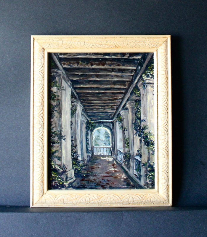 Original oil painting. Oil on board. Signed by artist. 8×10 in. framed