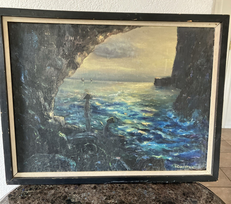 Vintage Painting by Vallejo , CA Artist Darlene Cantorna