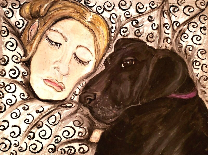 CUSTOM ORDER Original 9×12 Painting Pet Person portrait from your photo by KSams
