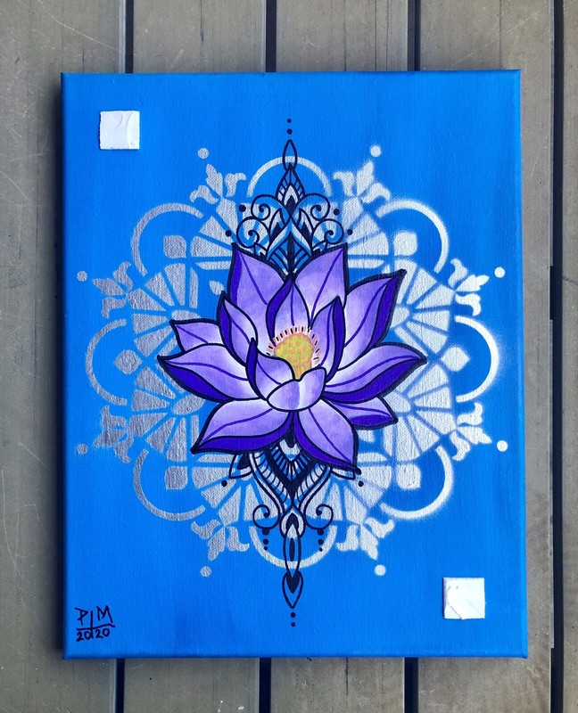 Lotus Flower Mandala Painting