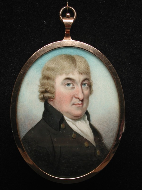 Two-sided Portrait Miniature Of Man And Woman, C. 1800-1850