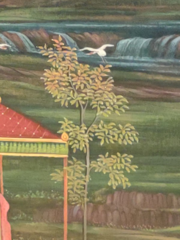 Framed Hindu Indian Art Painting Of Radha Fine Art On Silk Cloth gallery