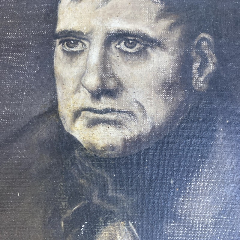 Antique Oil on Canvas Portrait of NAPOLEON The Last Phase Artist Unknown gallery