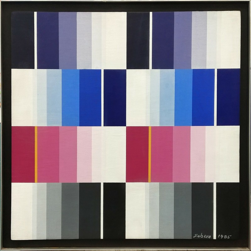 OSWALDO SUBERO «DEGRADACION DEL COLOR NO. 208» 1985 | ORIGINAL PAINTING GALLART