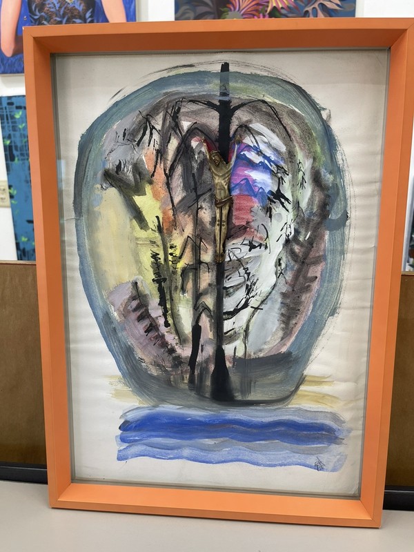 Mixed Media Painting Corpus Christi "It is Finished" gallery