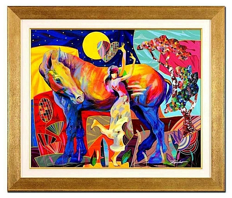 Tadeo Zavaleta-«Espiritu Libre»-ORIGINAL OIL Painting/Canvas/Framed/Signed/COA