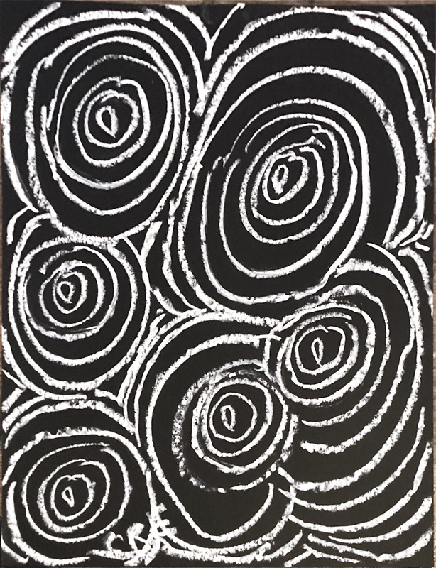 Original Expressionism Modern Abstract Black White Pop Art 11x14 on Paper gallery