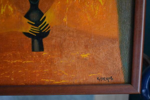 FANTASTIC ORIGINAL CIRCA 1992 YURI KUZNETSOV OIL ON CANVAS FRAMED gallery