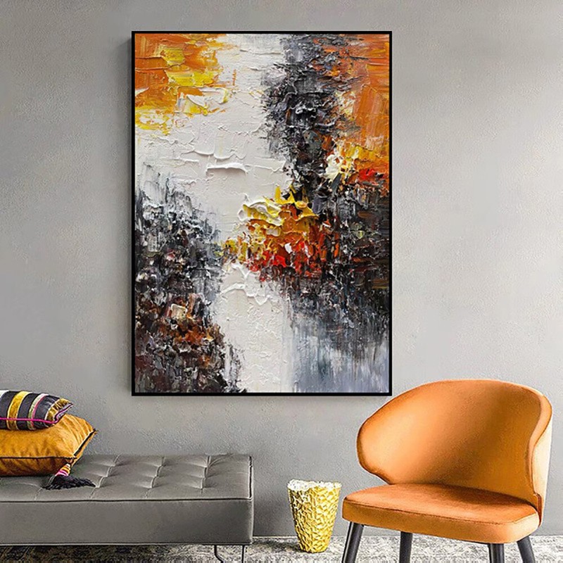 Canvas Painting 3D Abstract Painting Hand Painted Thick Oil Painting Modern