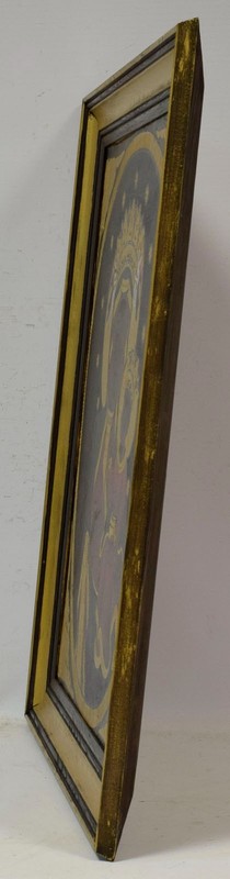 Circa 1850–1900 Old painting “Black Madonna,” oil, 30.1 x 25.8 in gallery