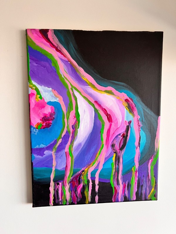 Original Abstract Painting Acrylic on Canvas Colorful Wall Art المو gallery