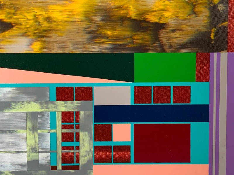 Changha Hwang (b. 1969) Signed Acrylic On Canvas "Study For Composition #7" 2006 gallery