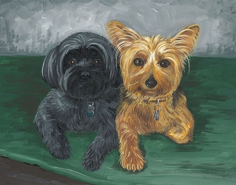 11X14 PRINT OF PAINTING RYTA PORTRAIT DOG PET PUPPY YORKIE YORKSHIRE TERRIER ART