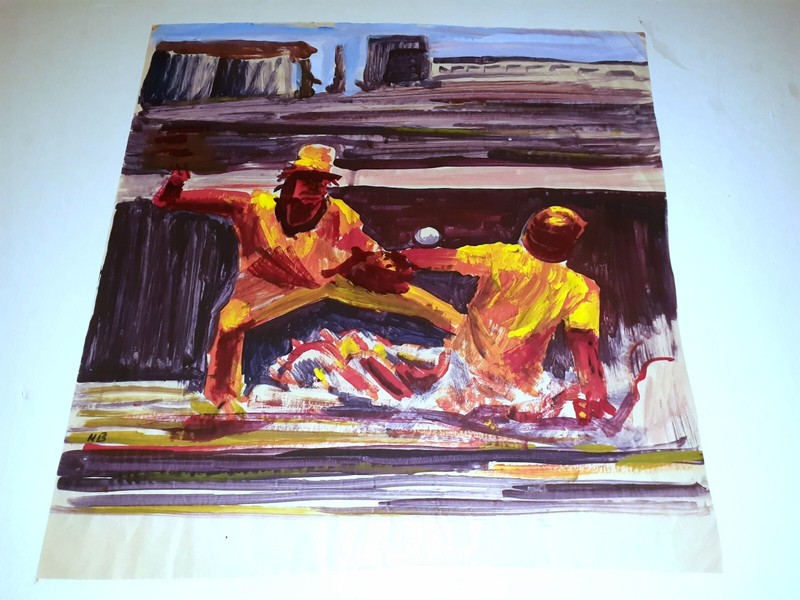 Neil Blender Original Artwork Painting Skateboard Mark Gonzales Baseball G&S