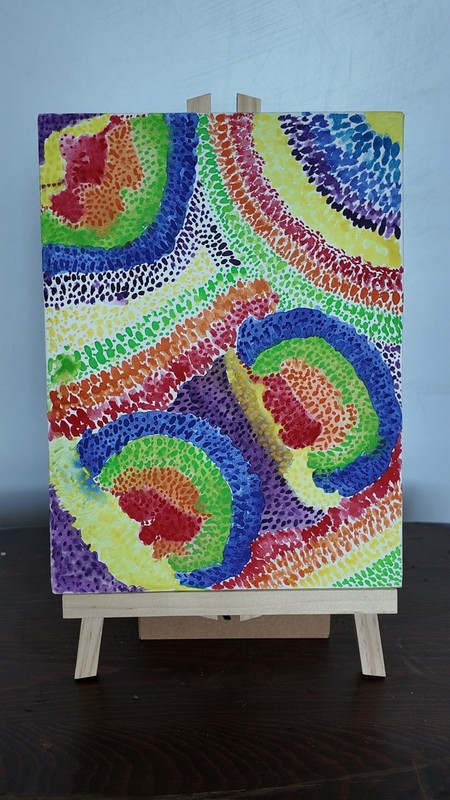 Electric Color Currents Watercolor | Bold & Expressive Abstract Pattern Art 9×12