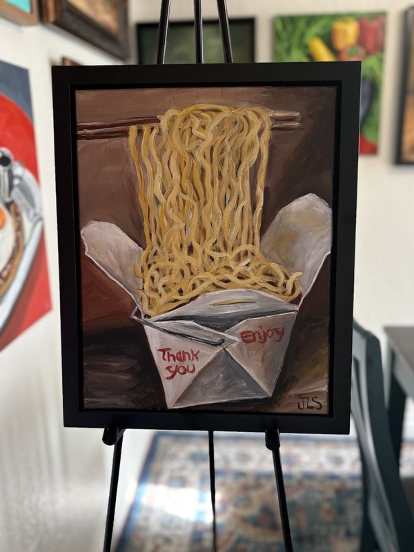 Chinese Takeout Noodles Painting Kitchen Wall Art Food Art 11x14 gallery