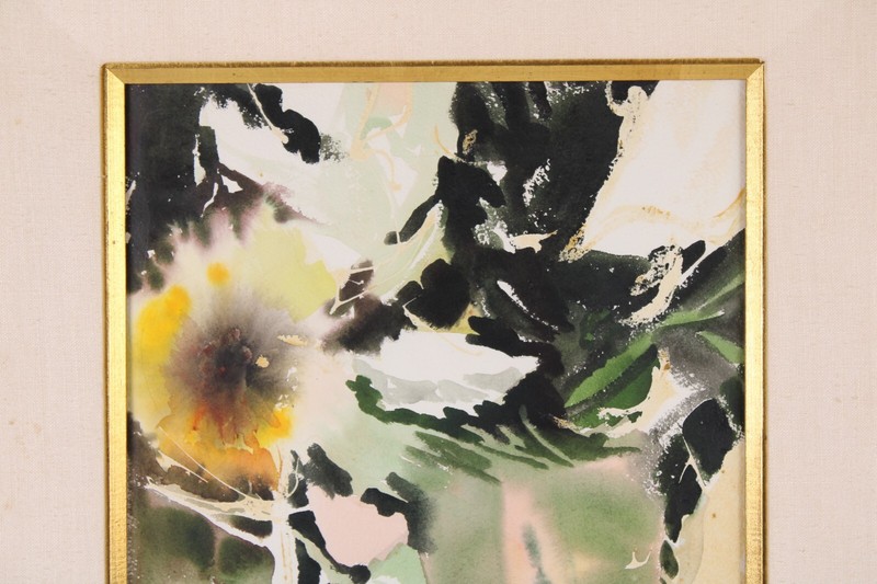 Abstract Landscape Watercolor Signed Martha Nix Atlanta gallery