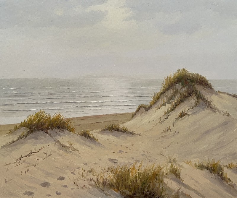In the Dunes by Rimantas Virbickas Original Oil Painting 60×50 cm