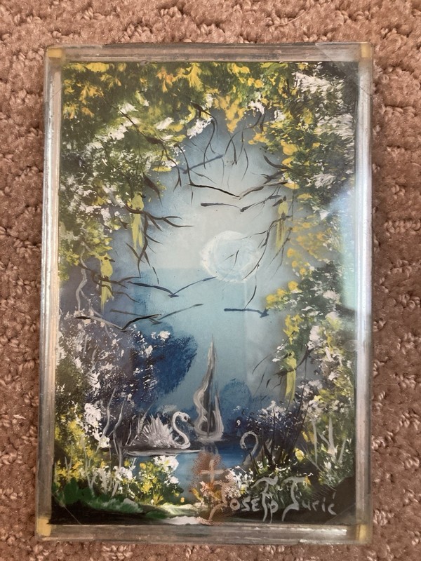 Signed VTG Original Josefp Juric Layered Glass Reverse Oil Painting- 4×6 Unframe