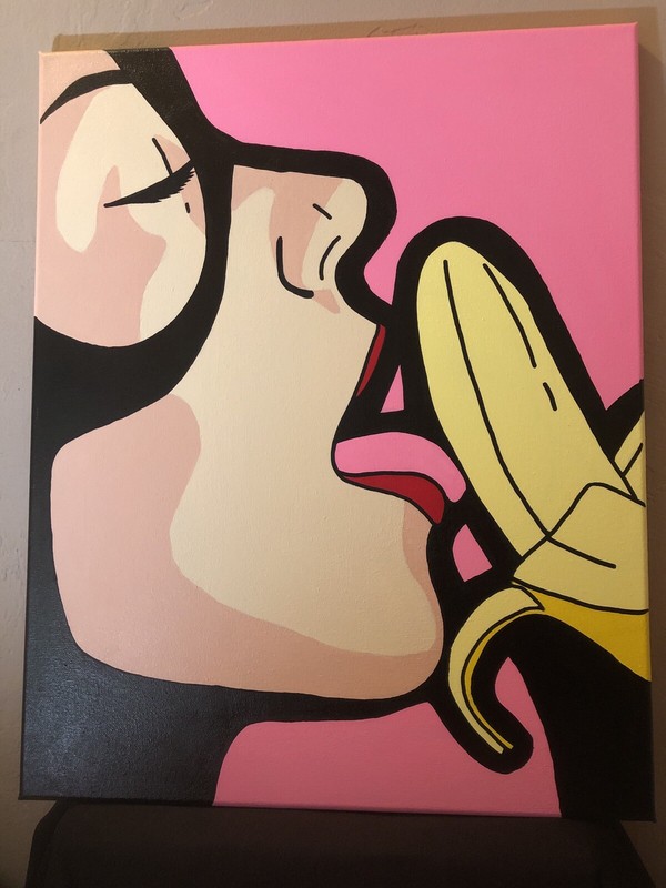 Pop Art CatWoman Hand Painted Acrylic Painting Canvas 16×20