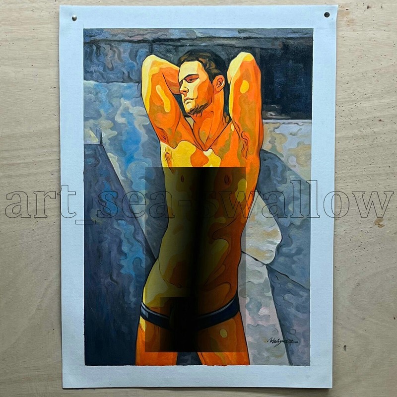 Original oil painting art Abstract creative hand-painted on canvas 16x24in #5549 gallery