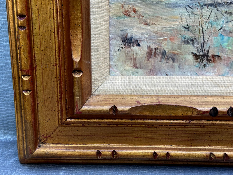 MARY BUCKLIN VINTAGE OIL PAINTING RIVER LANDSCAPE GREENWICH CT MABU DEVEREUX ART gallery
