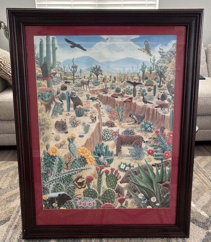 LAST OASIS CHARLES LYNN BRAGG THE NATURE CO SIGNED RARE Desert Print Picture