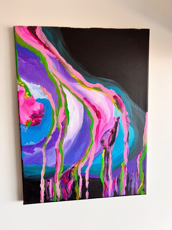 Original Abstract Painting Acrylic on Canvas Colorful Wall Art المو gallery