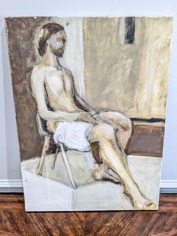 Estate Sale Collection Texas Artist Acrylic Painting on Canvas 18" x 24" Signed gallery
