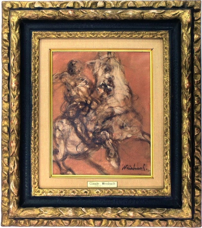 Claude Weisbuch – Original Artwork, Framed, Signed, Authentic «Hourse»