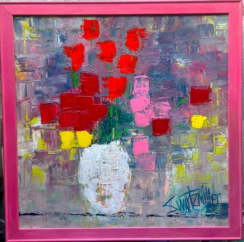 ships free COLORFUL 9 NEW 2024 UNIQUE PAINTINGS original SWARTZMILLER DNA ART