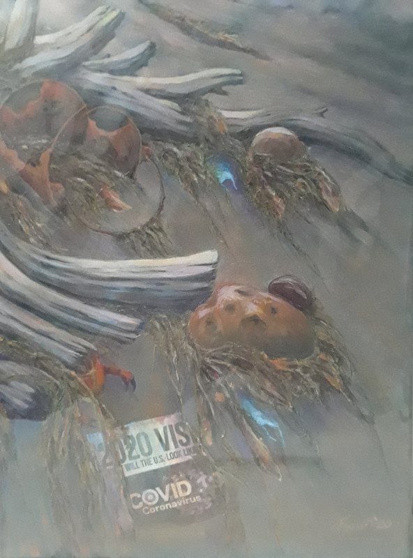 Tide is Out Acrylic on Canvas Original Painting by Don Trout 24 x 30 in gallery