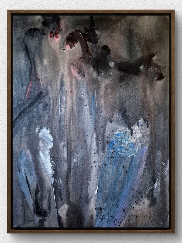 Original Abstract Landscape 11×14 Signed Acrylic Canvas Moody Gray Home Decor 10