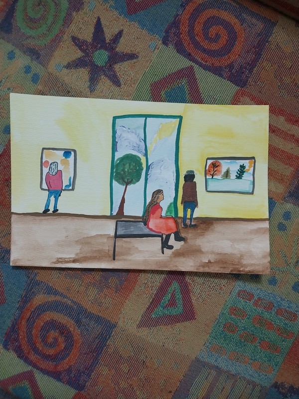 GAT Original Watercolor Painting 6X9 Art Studio Scene Artist Gift Unique Decor gallery