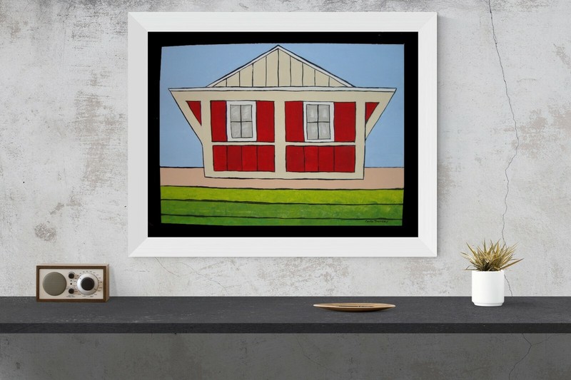 Painting Original Direct From Signed By Artist Set of Three 3 Beach Houses Art gallery