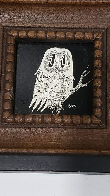 Lot of 3 DJ Cook Miniature Acrylic on Board Paintings, Signed gallery