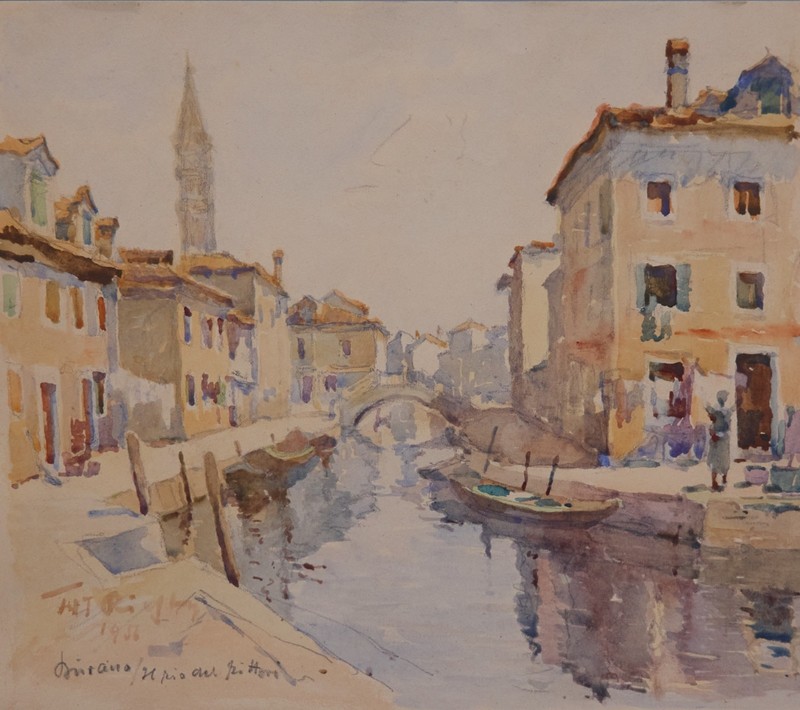 Watercolour 1956 Italy Burano – Hans Massberger (1929-2018)
