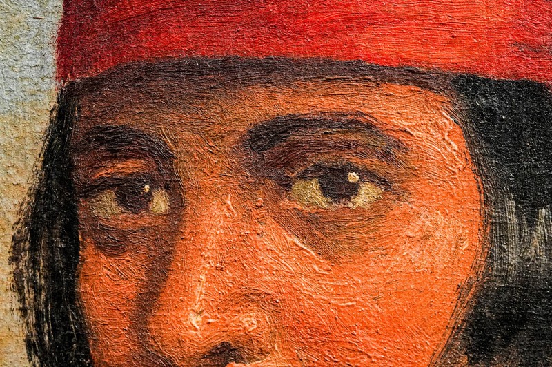 Fantastic Signed South American Woman Portrait Antique Oil Painting Art Culture gallery
