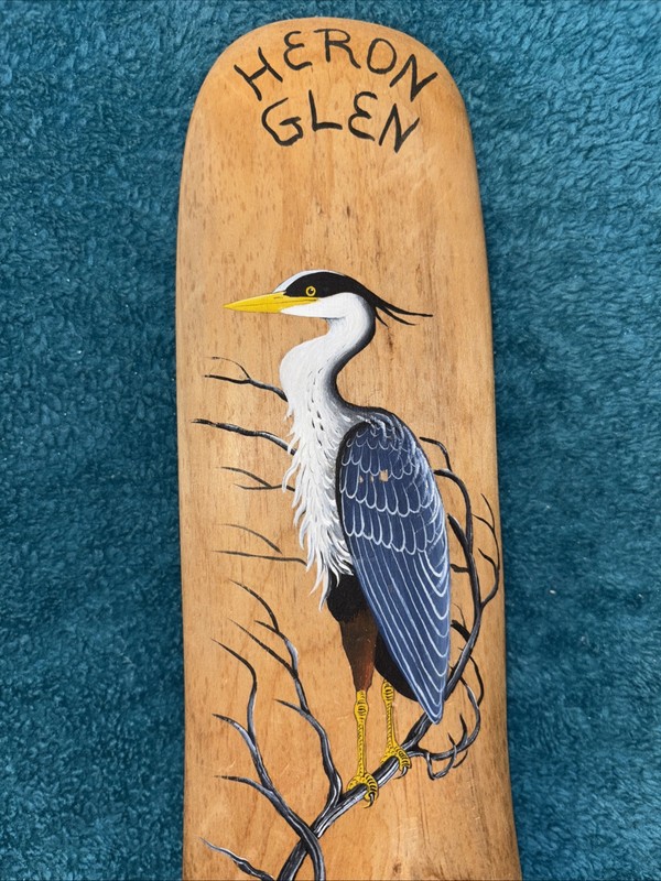 Heron Painting Amazing Detail! Heron Glen Original Signed BART 97’ Driftwood #OO