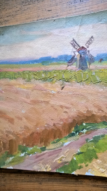 Painting. I. Gorovyi. Ukrainian landscape with a mill. gallery