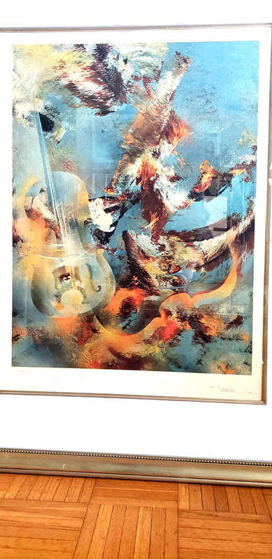 FRAMED LEONARDO NIERMAN LITHO " Violin Concerto " - 36 x 24 -Numbered & Signed gallery