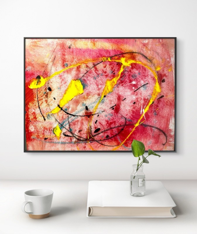 Original Abstract Expressionism 11x14 Colorful Handmade Signed Unique Art 22 gallery