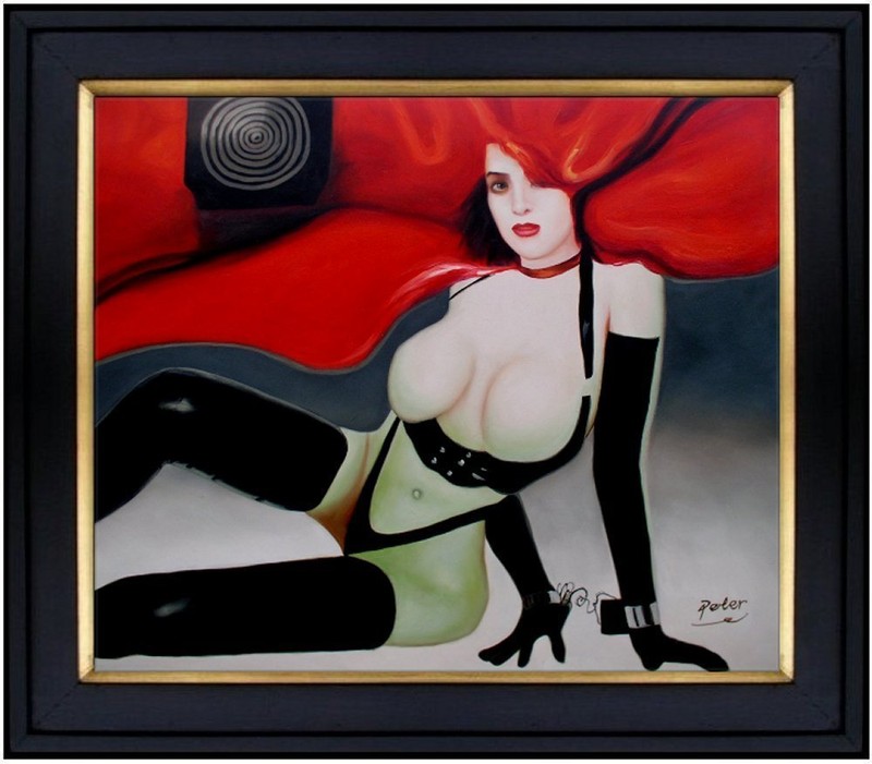Framed, Sex Model Female, Hand Painted Oil Painting 20x24in