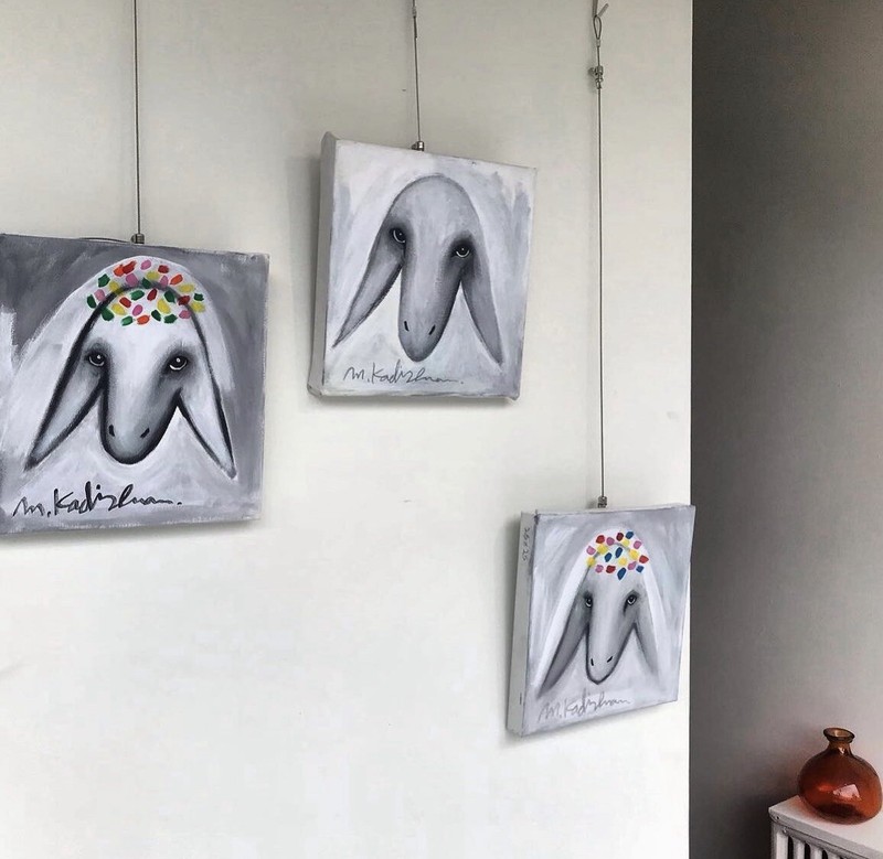 TRIPTYCH – 3 Menashe Kadishman- 3 Original Signed Front and verso
