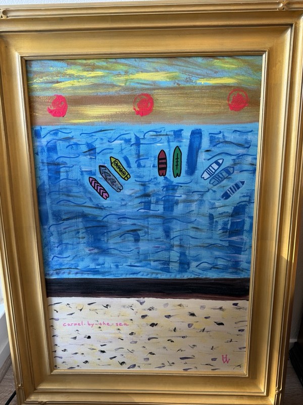 No. 234 “Carmel-by-the-Sea” – acrylic on canvas 24” x 36” Framed Harlan Whatley