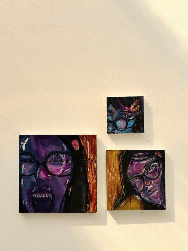 SET OF 3 Oil Paintings expressionism Portraits ( also selling them individually)
